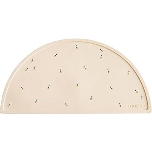 mushie Silicone Placemat for Kids | BPA-Free Non-Slip Design (Bees)