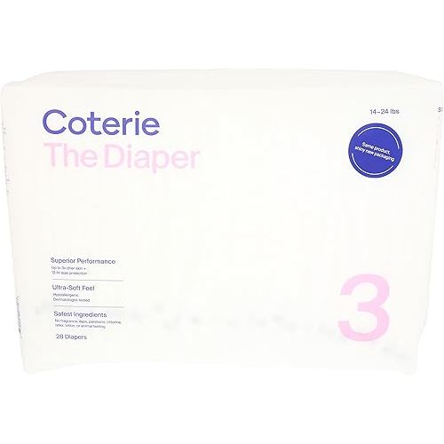 Coterie Size 3 Diapers, 28 CT