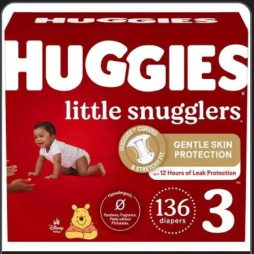 Amazon.com: Baby Diapers Size 3 (16-28 lbs), 156ct, Huggies Little Snugglers : Baby