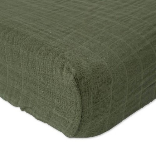 Little Unicorn Cotton Muslin Changing Pad Cover, Color: Fern