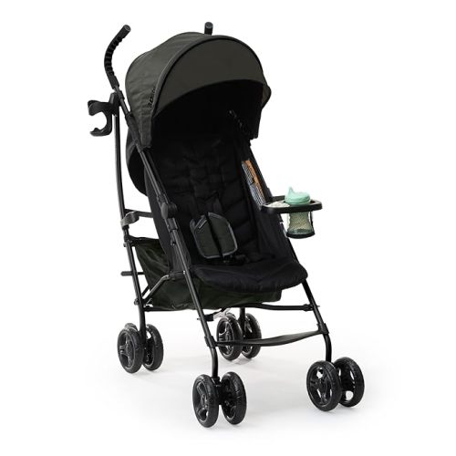 Summer by Ingenuity 3Dlite Convenience Stroller, Lightweight Travel Stroller, UPF 50+ Canopy, Cup Holder & Snack Tray, Green - Age 6 Months Up to 50 Lbs.
