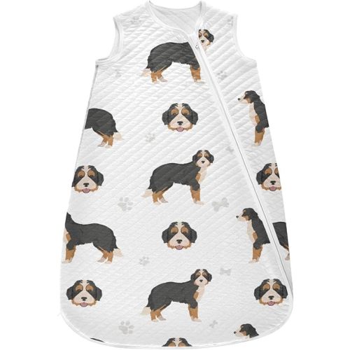 vvfelixl Bernedoodle Dog Baby Sleeping Bag,Baby Wearable Blanket,Baby Sleep Sack,Sleep Suit for Toddler Infant Newborn 0-6 Months