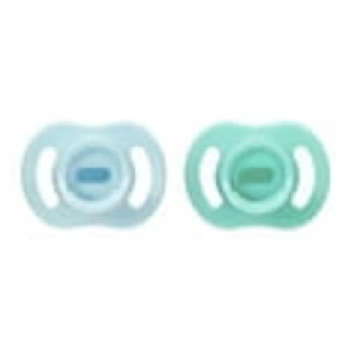 Tommee Tippee Ultra-light StayPut Pacifier, 0-6m, One-Piece Silicone Design, 2 Pack