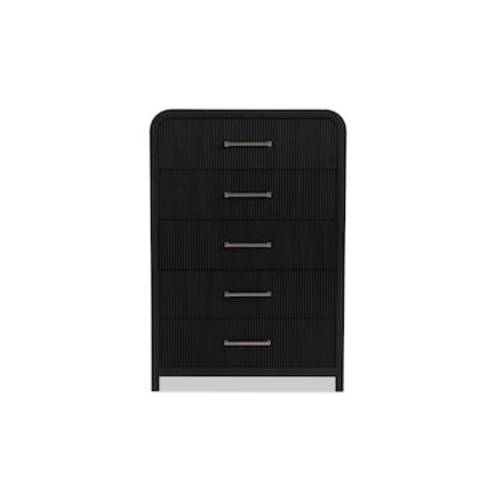 Cascade Black 5 Drawer Chest