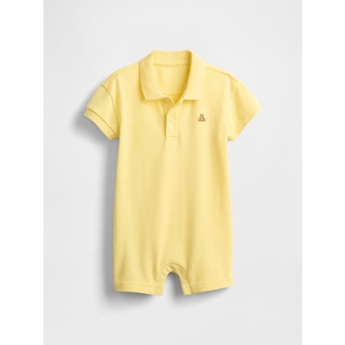 Baby Pique Polo Shorty One-Piece