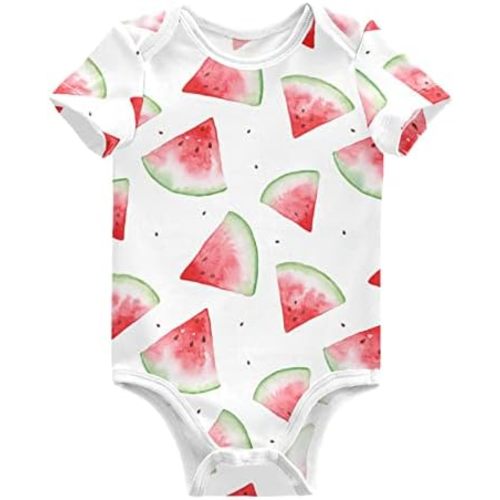 vvfelixl Baby Bodysuits Short Sleeve Cotton Baby Clothes For Boys Funny Baby Suits For Girls 0-24 Months