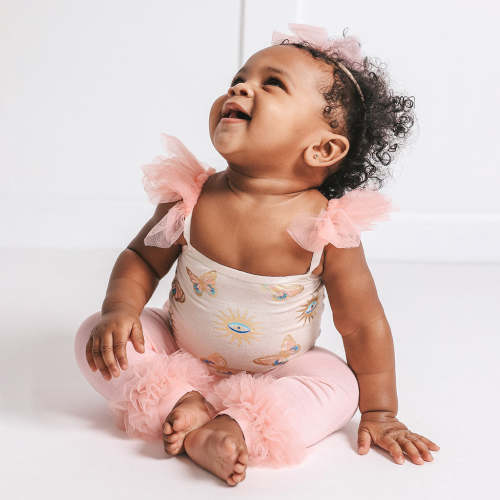 Pandora Ruffled Tulle Sleeveless Bodysuit