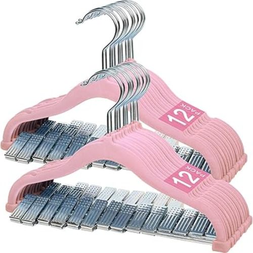 Hangers (Pink, 24 Pack - Kids)