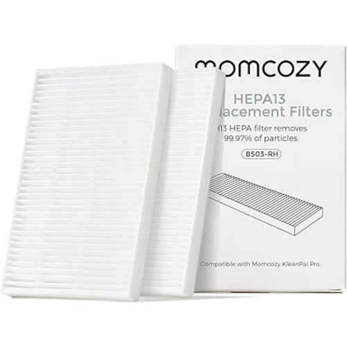 Momcozy KleanPal Pro Air Filter Replacement – 99.97% Effective Filtration for Baby Bottle Washer – Safe & Easy Install – Premium Quality Filter for Cleaner Baby Bottles, 2-Pack