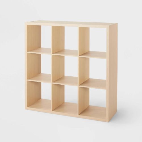 9 Cube Organizer White - Brightroom™: Decorative Bookshelf, Cubby Storage, Mdf & Particle Board, 13" Cube System Compatible