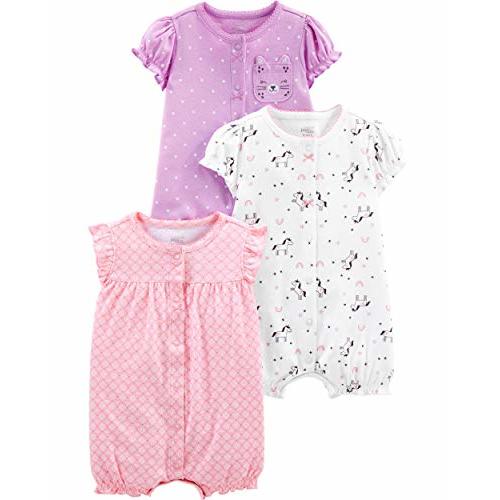 Simple Joys by Carter's baby-girls 3-pack Snap-up Rompers