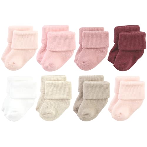 Hudson Baby Baby Girls' Cotton Rich Newborn and Terry Socks