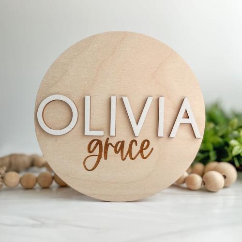 Etsy Baby Name Announcement Sign