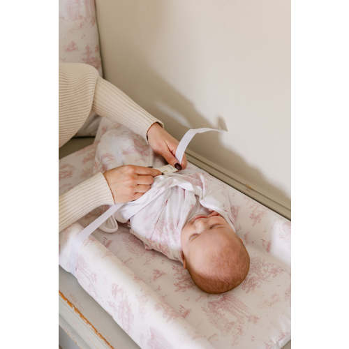 Spring Toile Pink Contour Change Pad | The Gilded Bird – The Gilded Bird US