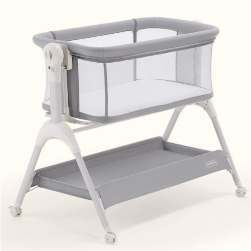 HARPPA Cuddly Sway | 3-in-1 Rocking Baby Bassinet & Bedside Sleeper for Newborns with Mattress for Reflux | Attaches to Bed, Adjustable Heights, Non-Toxic & CPSC Certified | Sturdy Frame, Portable Wheels, Tool-Free Setup, Gentle Rocking | Perfect for Newb