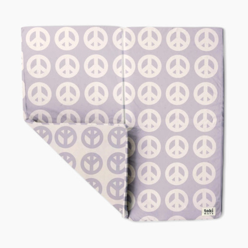 Toki Mats Standard Padded Play Mat - Peace Sign, Non-Organic Insert