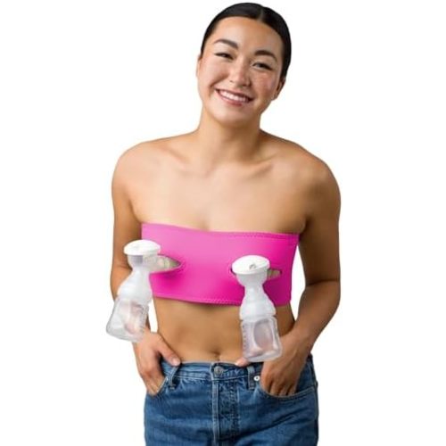Pump Strap Hands-Free Pumping Bra, Breast Pump Bra for Breastfeeding Pumps for Women, Hands Free Pumping Bustier