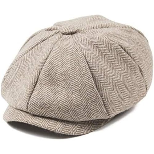 Boys Vintage Newsboy Cap Tweed Flat Beret Cabbie Hat for Kids Toddler Pageboy
