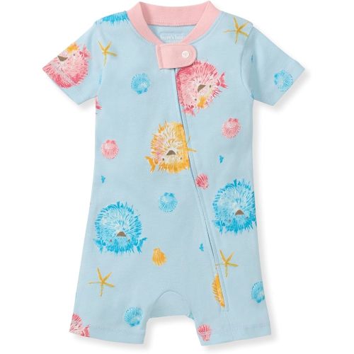 Burt's Bees Baby Unisex Baby Short Sleeve Pajamas, One piece Sleeper Romper