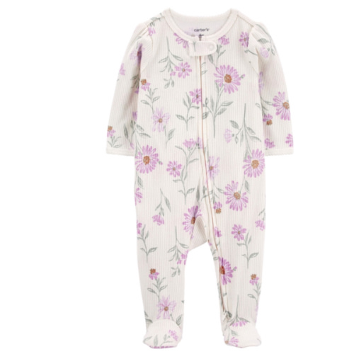 Baby Floral 2-Way Zip Thermal Sleep & Play Pajamas
