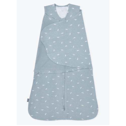 Blue Bird Print Cotton Swaddle Small | HALO