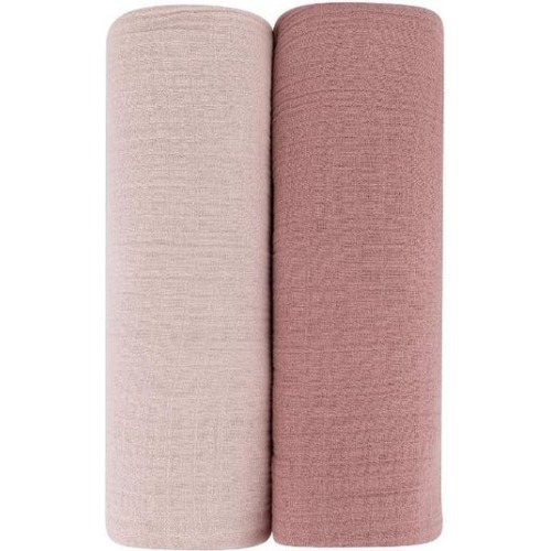 Cotton Muslin Swaddle Blanket 2 Pack