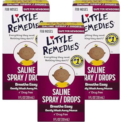 Little Remedies Sterile Saline Nasal Mist, 3 oz (Pack of 3)