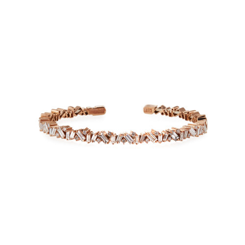 Suzanne Kalan 18K Rose Gold New Classic Mix Bangle | Neiman Marcus