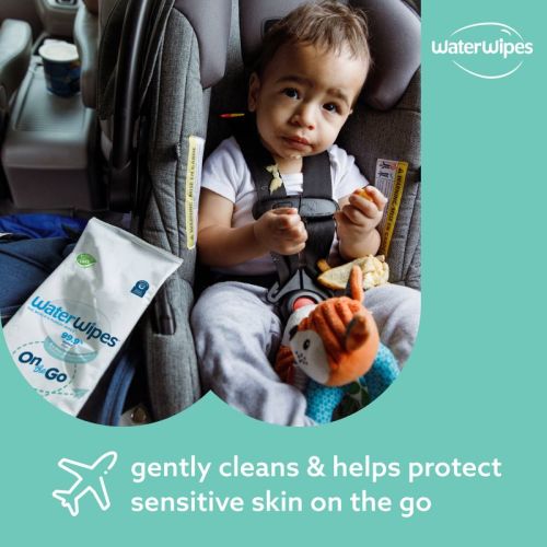 WaterWipes Plastic-Free On The Go 99.9% Water Based Baby Wipes - Unscented - 10ct