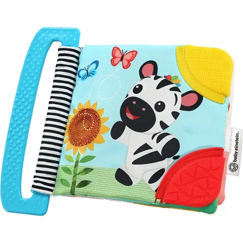 Baby Einstein Curious Explorers Teether Book Take-Along Toy, Ages Newborn +, Multicolored
