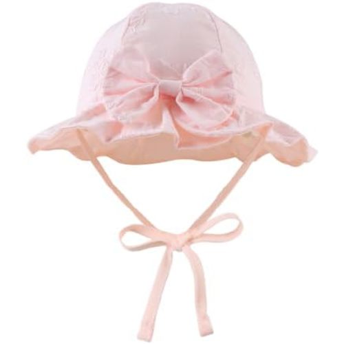 Summer Baby Hats for Girls Cotton Infant Sun Hat Bowknot Toddler Bucket Hats 0-2 Years