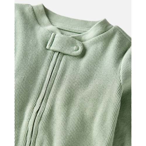 Baby Organic Cotton Rib Sleep & Play Pajamas - Little Planet | Carter's
