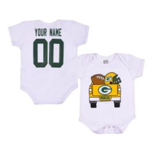 Green Bay Packers Newborn Custom Tailgate Truck Bodysuit at the Packers Pro Shop