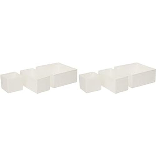 Ikea Drawer Storage Organizer Box Bin Tote White (6 Piece)