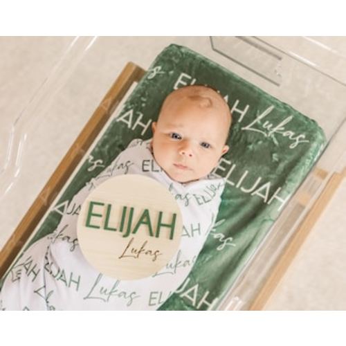 Newborn Name Blanket, Baby Name Swaddle