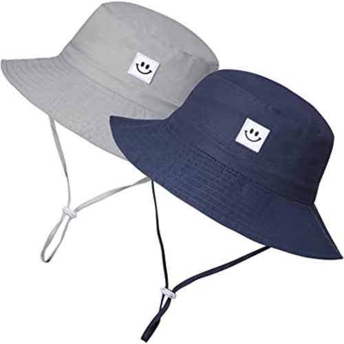 MaxNova Baby Sun Hat Smile Face UPF 50+ Toddler Bucket Hat for boys girls 0-7 Years