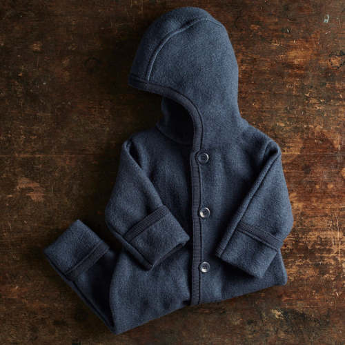 Baby & Kids Boiled Merino Wool Overall - Indigo