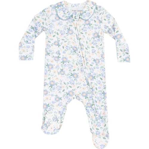 Peter Pan 2 Way Zipper Footie, Baby Veronical Floral - Angel Dear | Maisonette