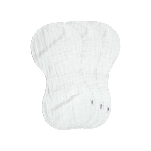 Green Sprouts 3-Pack Organic Cotton Muslin Burp Cloths, White