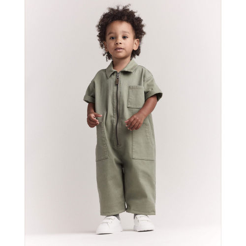 Toddler Day Out™ Cropped Jumpsuit - Olive - Otter Avenue | Carter's