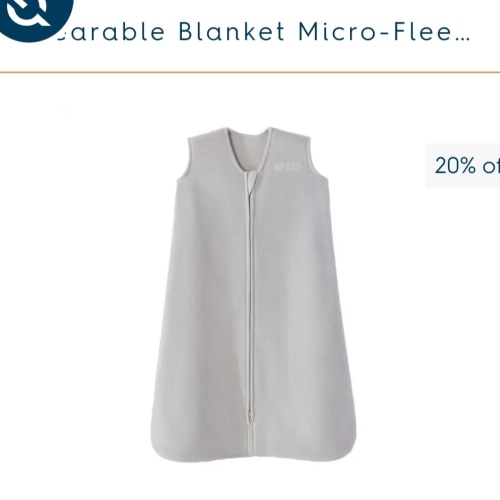 Solid Gray Micro-Fleece Baby Sleep Sack | HALO