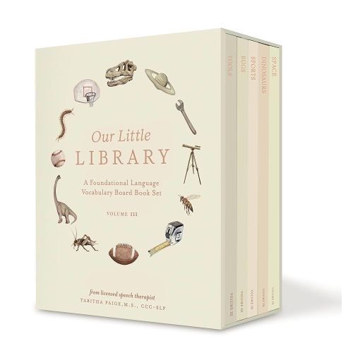 Our Little Library Vol. 3: Dinosaurs, Space, Tools, Bugs, and Sports Board Book Set for Boys & Girls (Tabitha Paige Children's Book Series)