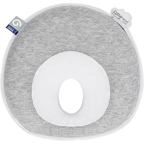 Babymoov Cosyhead Fresh Headrest, Gray and White – Soft Cotton Support for Baby Bouncers, Strollers & Car Seats