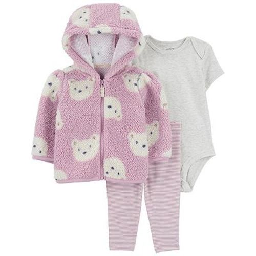 Baby Girl Carter's 3-pc. Bear Little Jacket Set