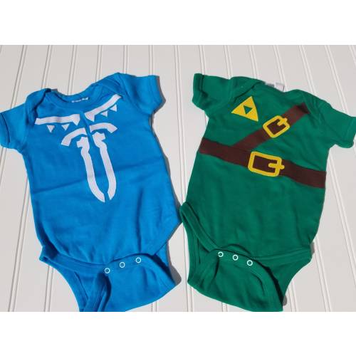 READY TO SHIP Great  Present or Cosplay birthday or shower gift Inspired by Legend of Zelda, new & old Link sewn cotton applique