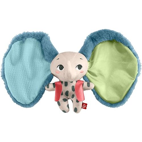 Fisher-Price Baby Sensory Toy Planet Friends All Ears Lovey, Plush Elephant for Newborns Ages 3+ Months