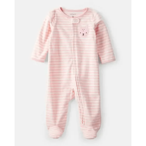 Baby Girl Deer Loose Fit Long-Sleeve Sleep & Play Pajamas - Pink | Carter's