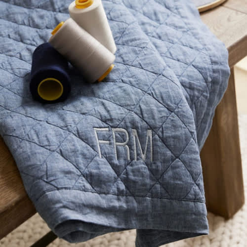 European Linen Baby Quilt | Pottery Barn Kids
