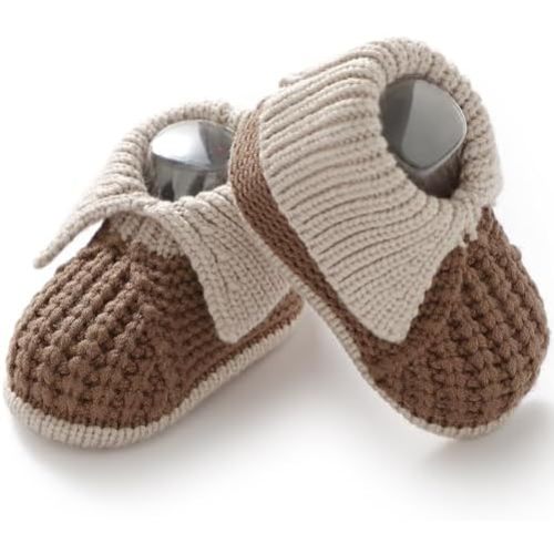 Baby Booties Newborn Knit Infant Sock Shoes Soft Cozy Crochet Booties for Toddler Boy Girl