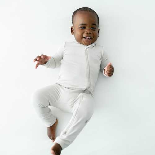 Zippered Romper in Oat